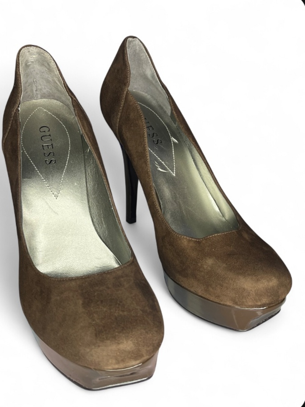 Women’s Size 9.5 - Vintage - Party Heels - Guess - Dark Brown - Suede stiletto